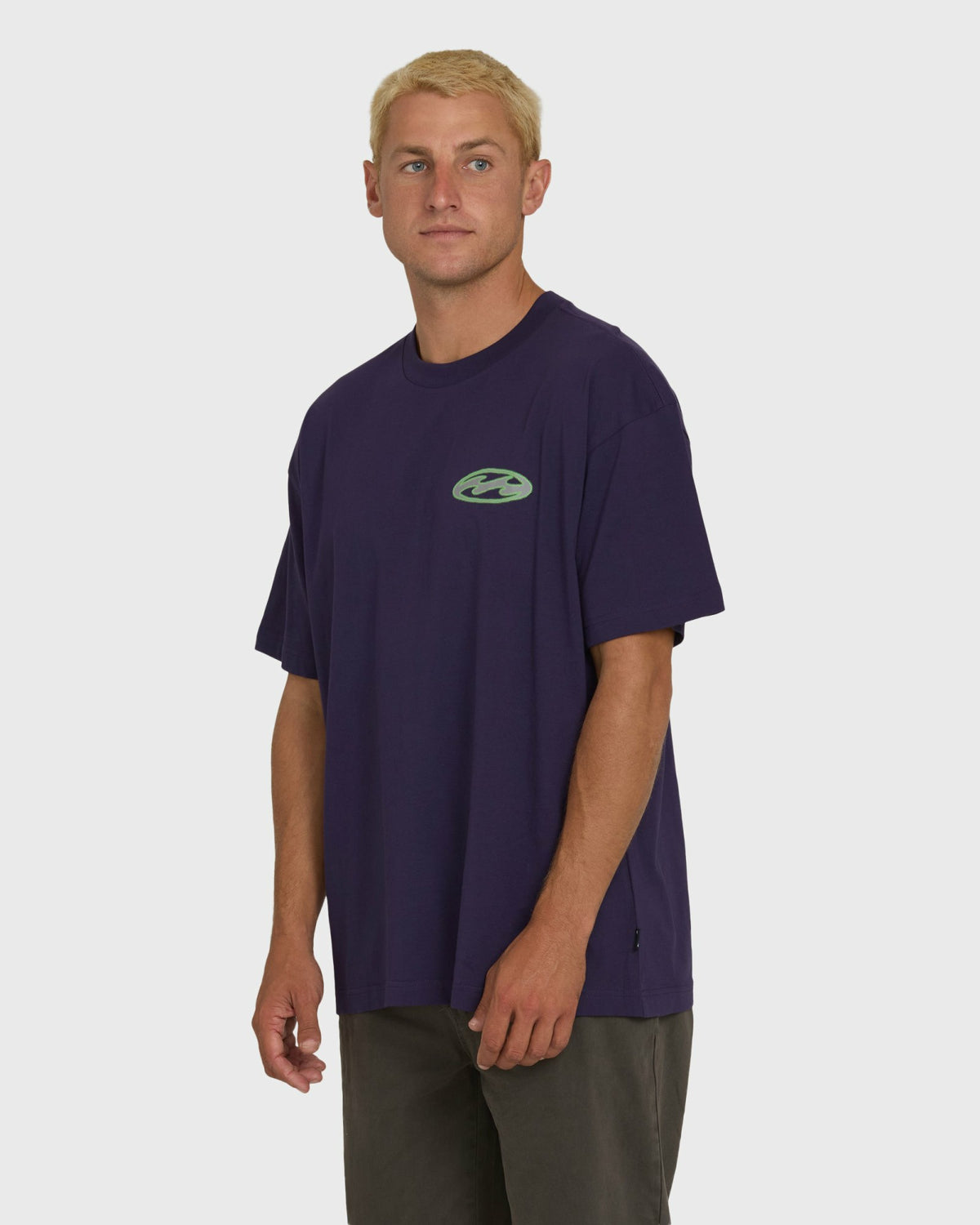 Billabong Men's Bad Dog Tonedawg OG Short Sleeve Knit T-Shirt - Purple Velvet