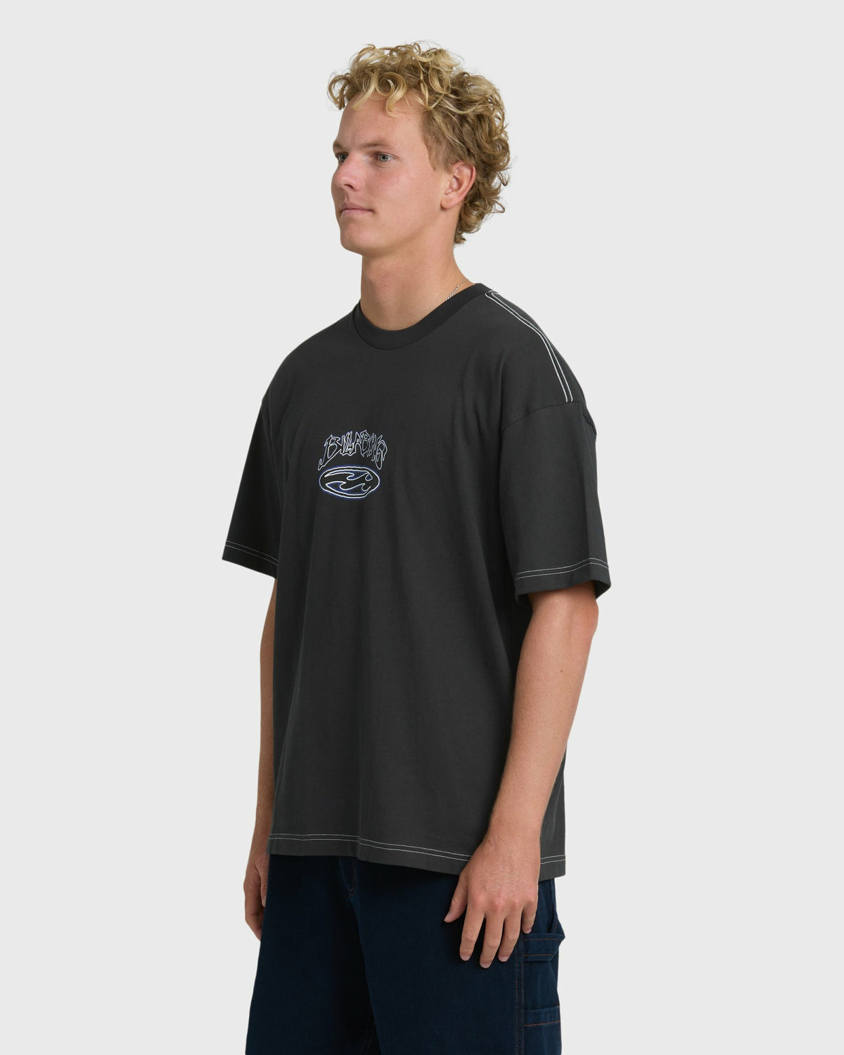 Billabong Men's Bad Dog Og Short Sleeve T-Shirt - Black Vintage