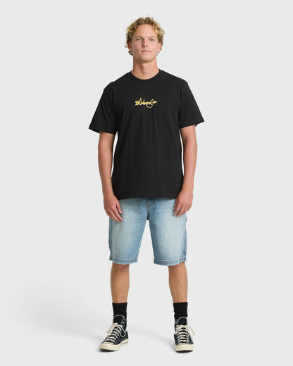 Billabong Men's Occys Point Premium Short Sleeve Cotton T-Shirt - Black