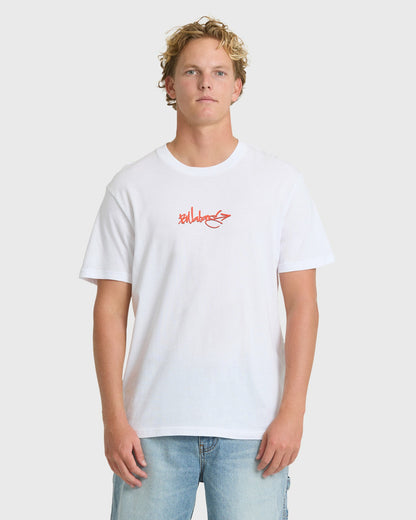 Billabong Men's Occys Point Premium Short Sleeve Cotton T-Shirt - White