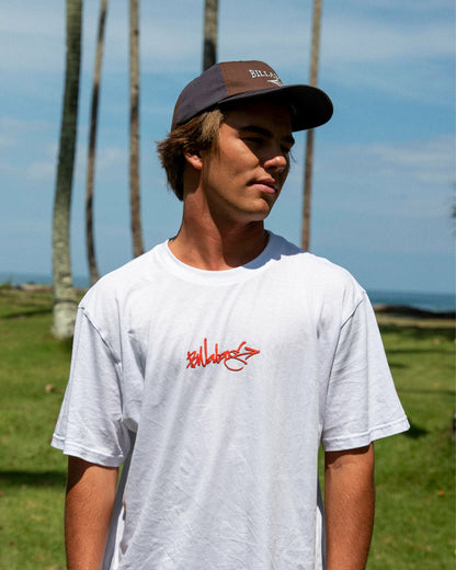 Billabong Men's Occys Point Premium Short Sleeve Cotton T-Shirt - White