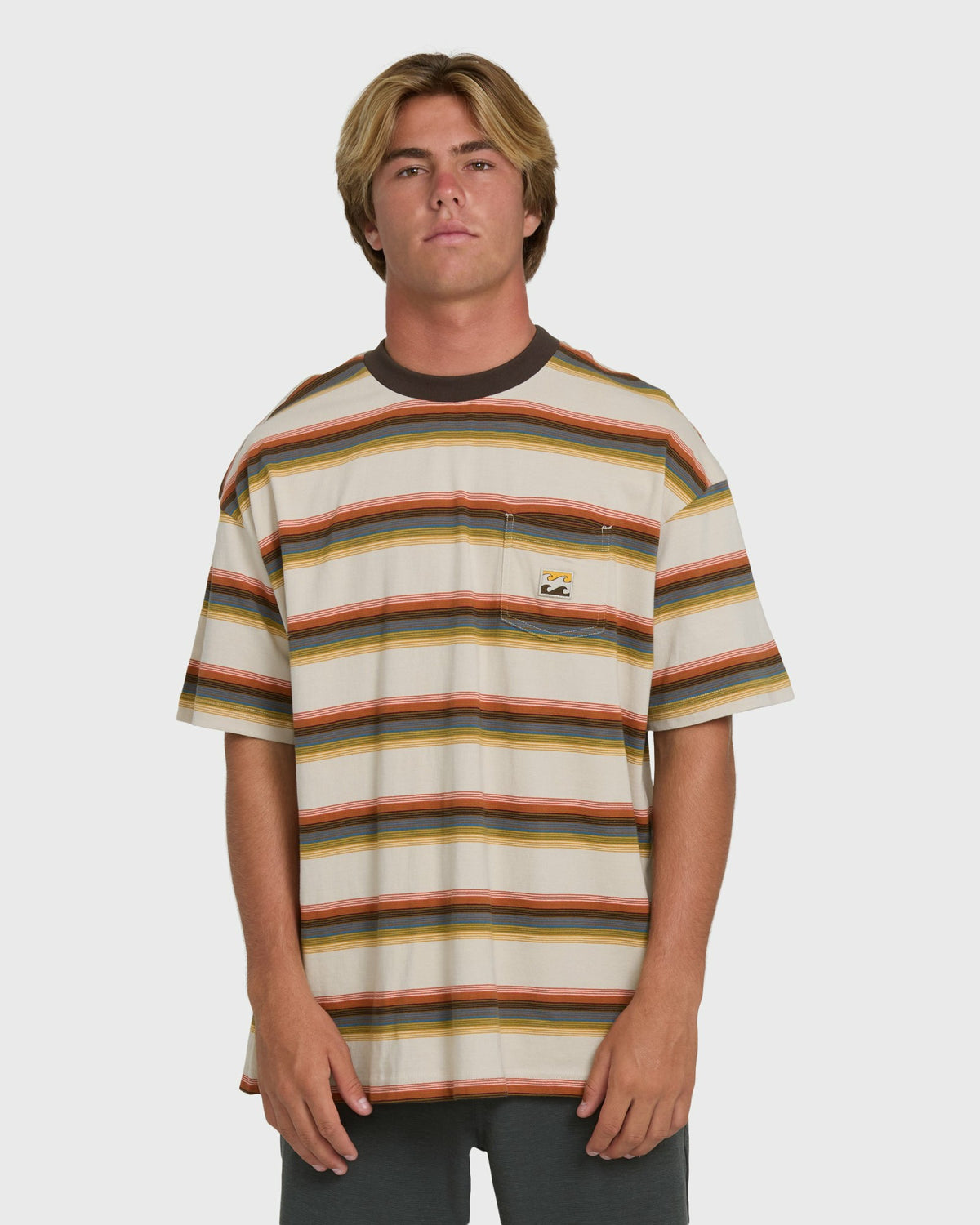Billabong Men's Baxter Short Sleeve Knit T-Shirt - Oatmeal