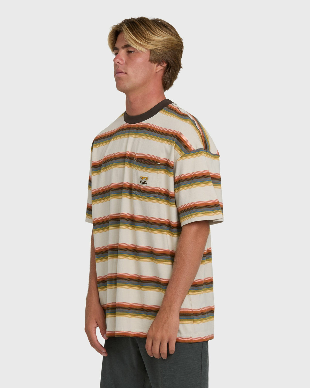 Billabong Men's Baxter Short Sleeve Knit T-Shirt - Oatmeal