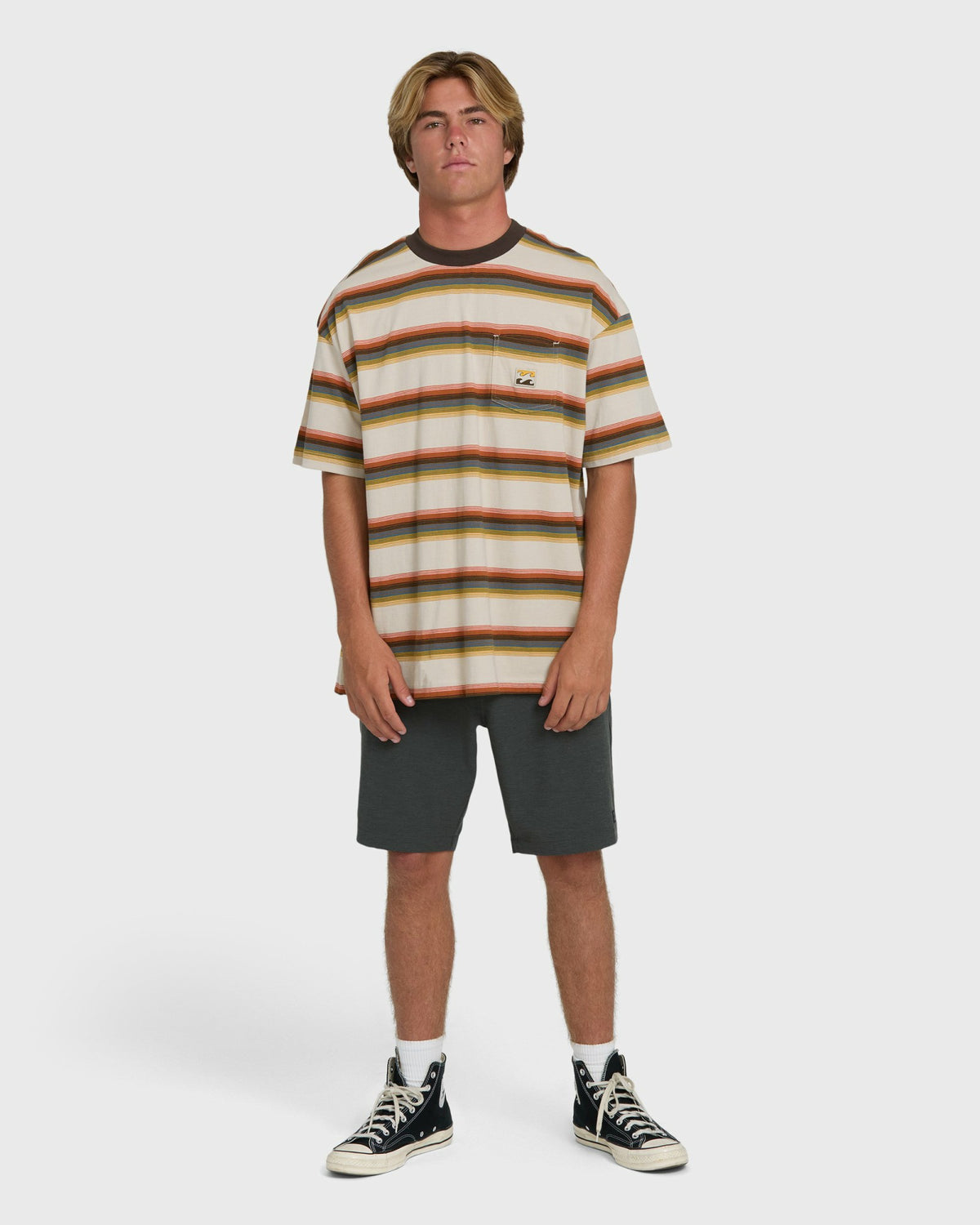 Billabong Men's Baxter Short Sleeve Knit T-Shirt - Oatmeal