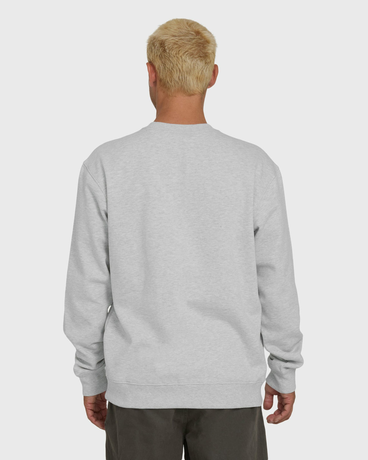 Billabong Men's Short Sands Crewneck Sweatshirt - Light Grey Heather