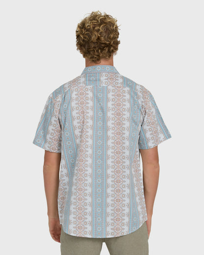 Billabong Men's Sundays Short Sleeve Woven Shirt - Blue Fog