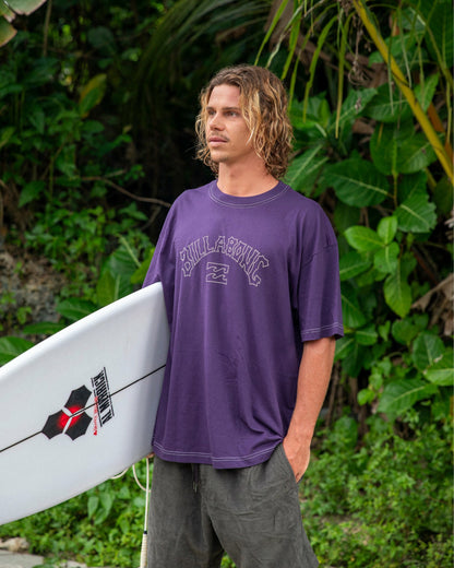Billabong Men's Dash OG Short Sleeve Knit T-Shirt - Purple Velvet