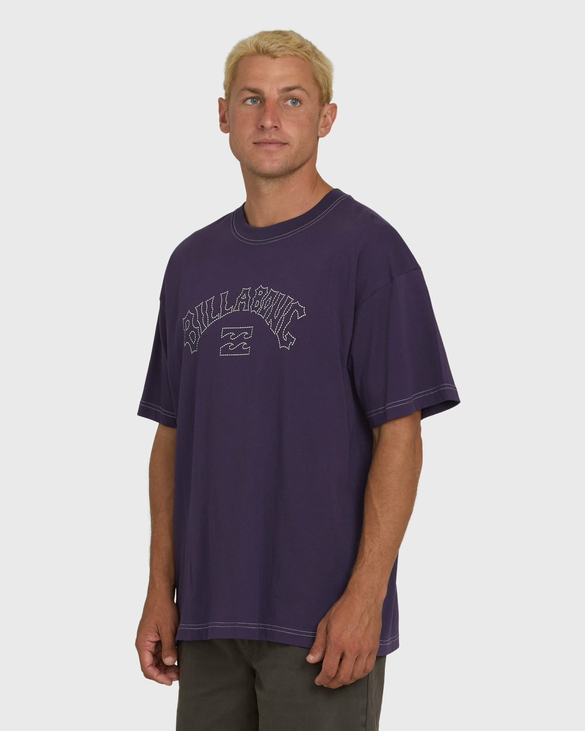 Billabong Men's Dash OG Short Sleeve Knit T-Shirt - Purple Velvet