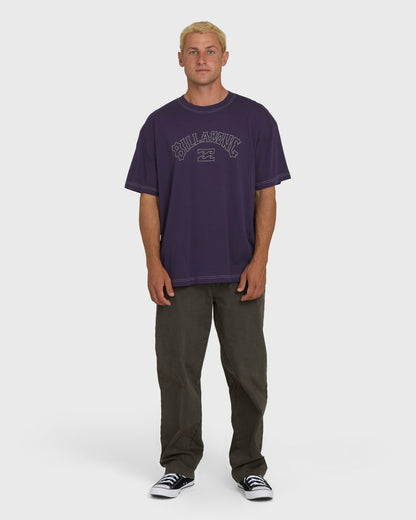 Billabong Men's Dash OG Short Sleeve Knit T-Shirt - Purple Velvet