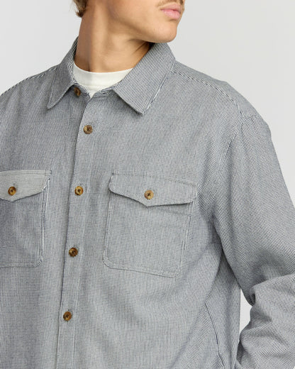 Billabong Men's Austin Garage Long Sleeve Shirt - Stone Blue