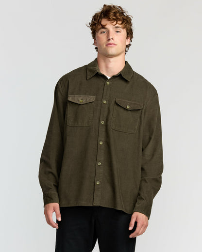 Billabong Men's Austin Garage Long Sleeve Shirt - Chocolate
