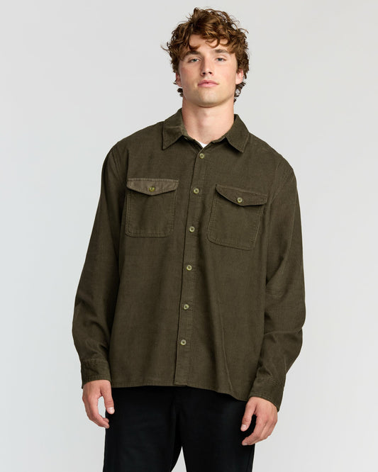 Billabong Men's Austin Garage Long Sleeve Shirt - Chocolate