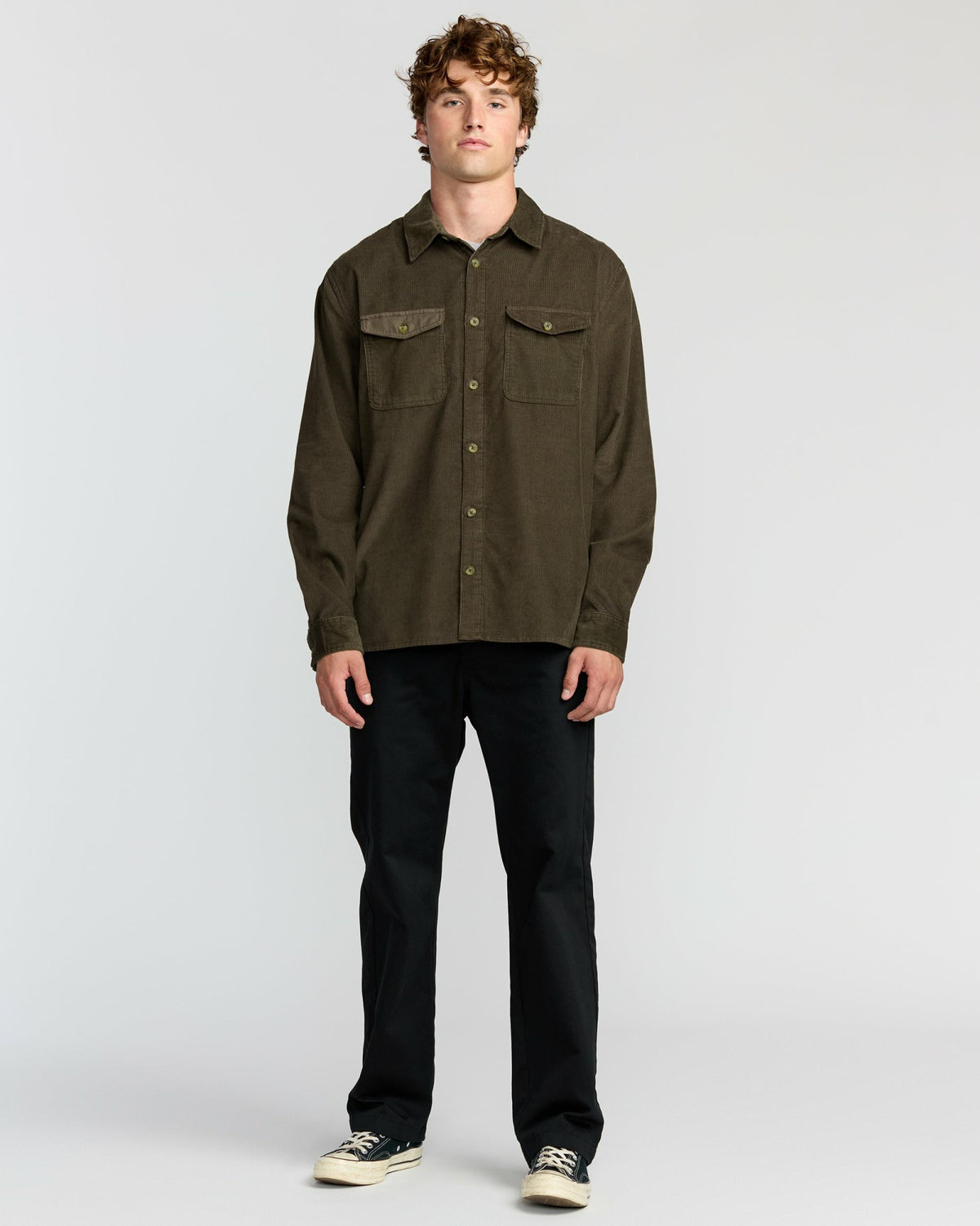 Billabong Men's Austin Garage Long Sleeve Shirt - Chocolate