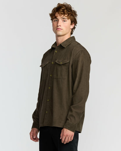Billabong Men's Austin Garage Long Sleeve Shirt - Chocolate
