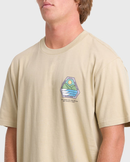 Billabong Men's A\/Div Rockies Premium Short Sleeve Knit T-Shirt - Sand Khaki