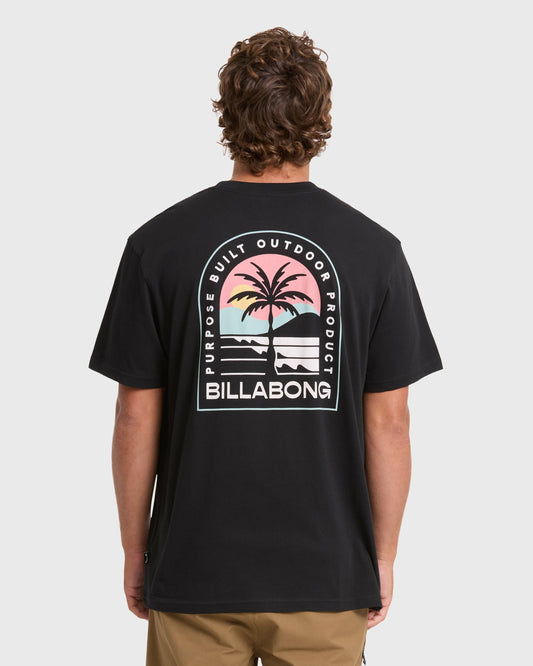 Billabong Men's Adventure Division Sun Down Premium Short Sleeve Knit T-Shirt - Black