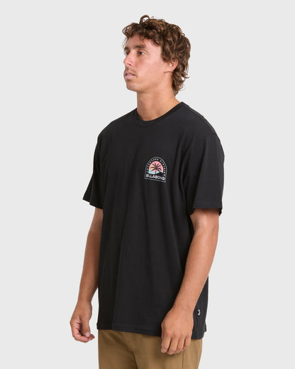 Billabong Men's Adventure Division Sun Down Premium Short Sleeve Knit T-Shirt - Black