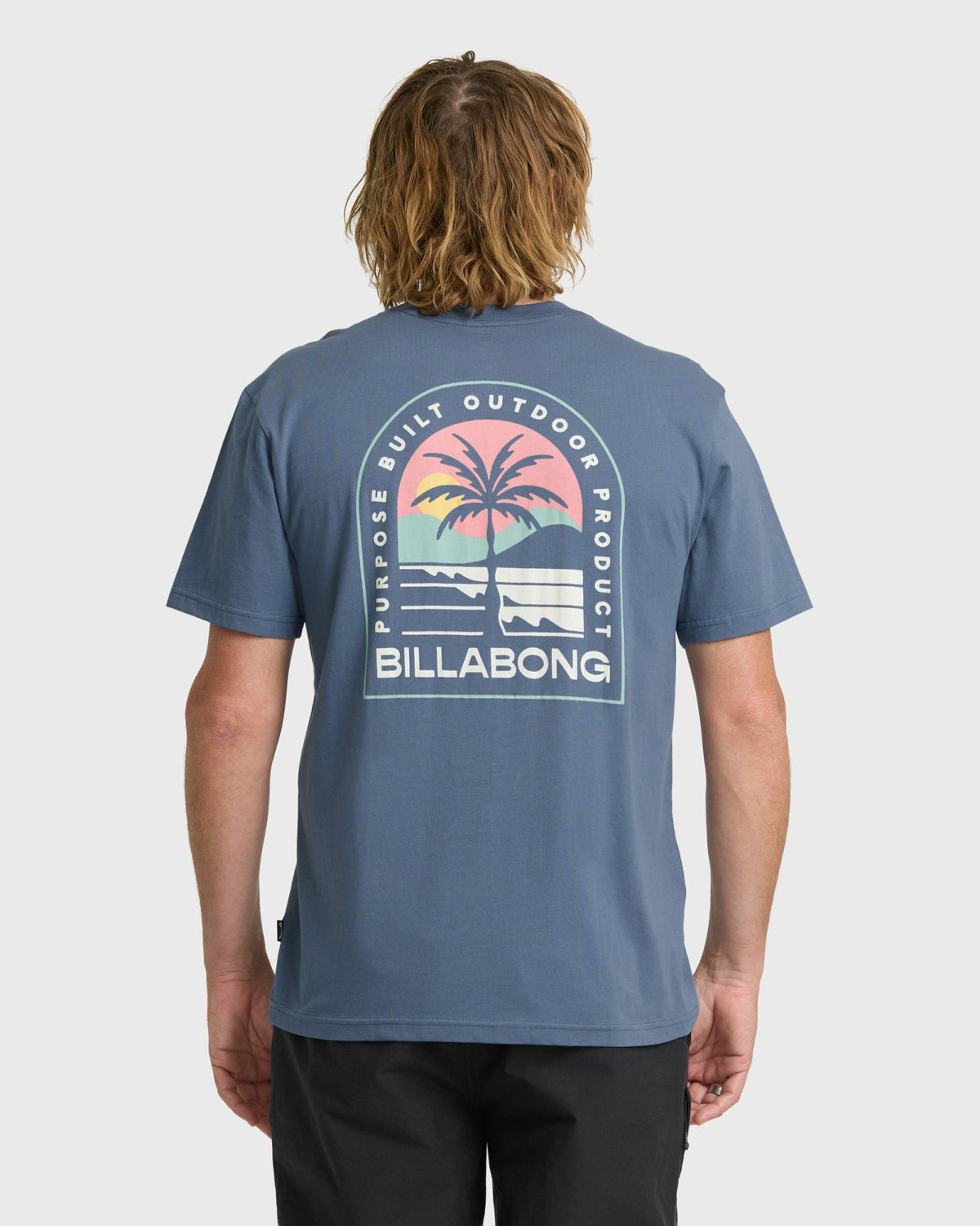 Billabong Men's Adventure Division Sun Down Premium Short Sleeve Knit T-Shirt - China Blue