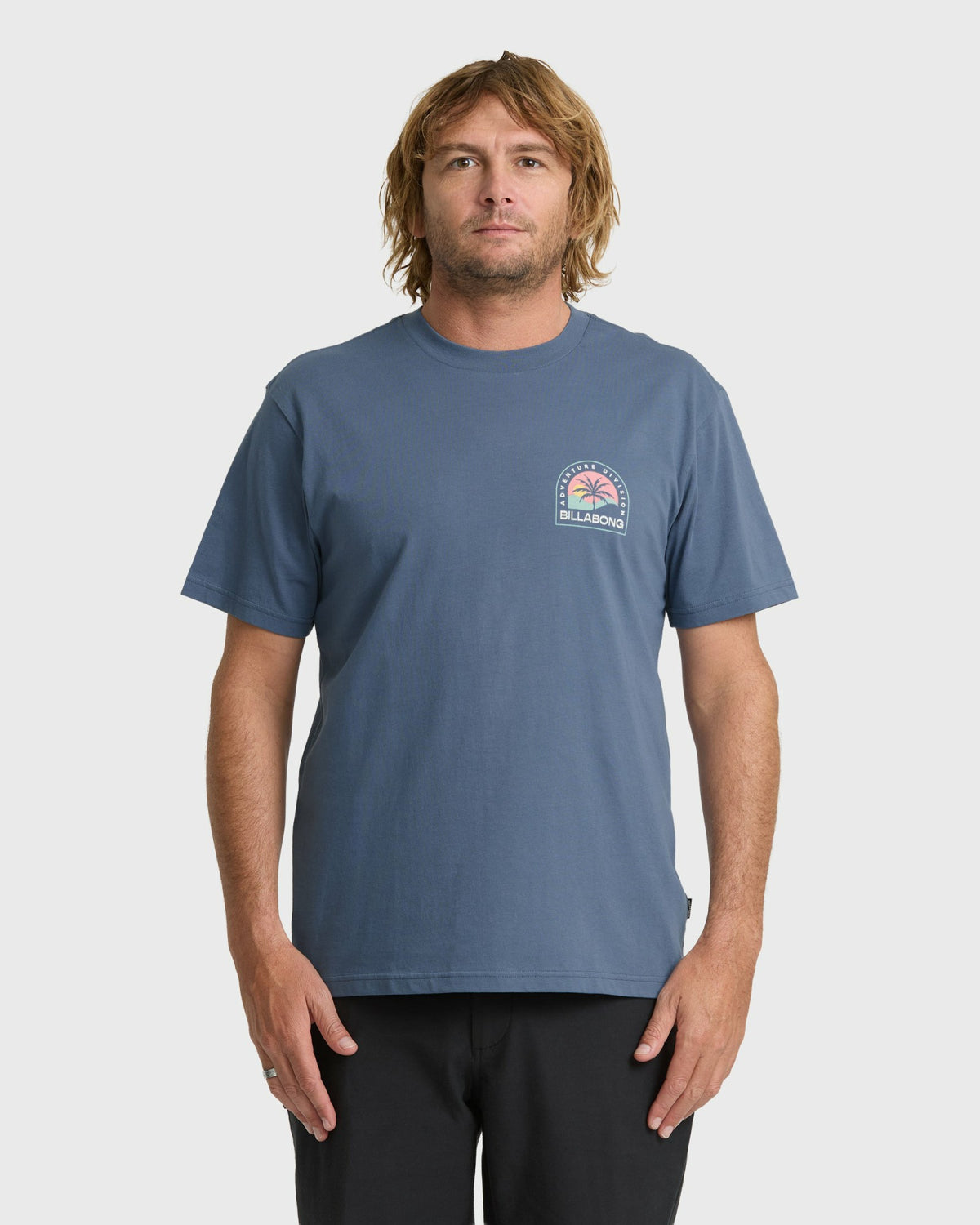 Billabong Men's Adventure Division Sun Down Premium Short Sleeve Knit T-Shirt - China Blue
