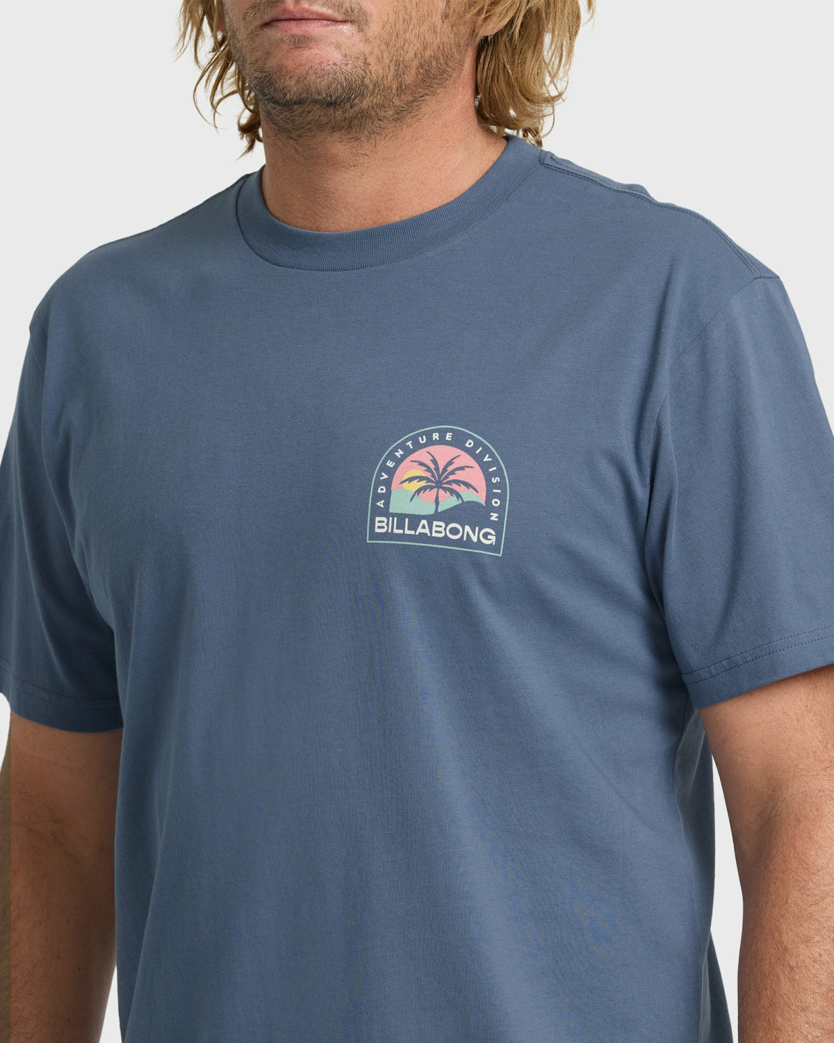 Billabong Men's Adventure Division Sun Down Premium Short Sleeve Knit T-Shirt - China Blue