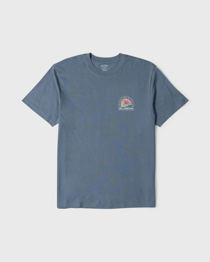 Billabong Men's Adventure Division Sun Down Premium Short Sleeve Knit T-Shirt - China Blue
