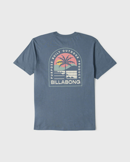 Billabong Men's Adventure Division Sun Down Premium Short Sleeve Knit T-Shirt - China Blue