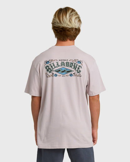 Billabong Men's Heritage Arch Premium Short Sleeve T-Shirt - Dusty Purple