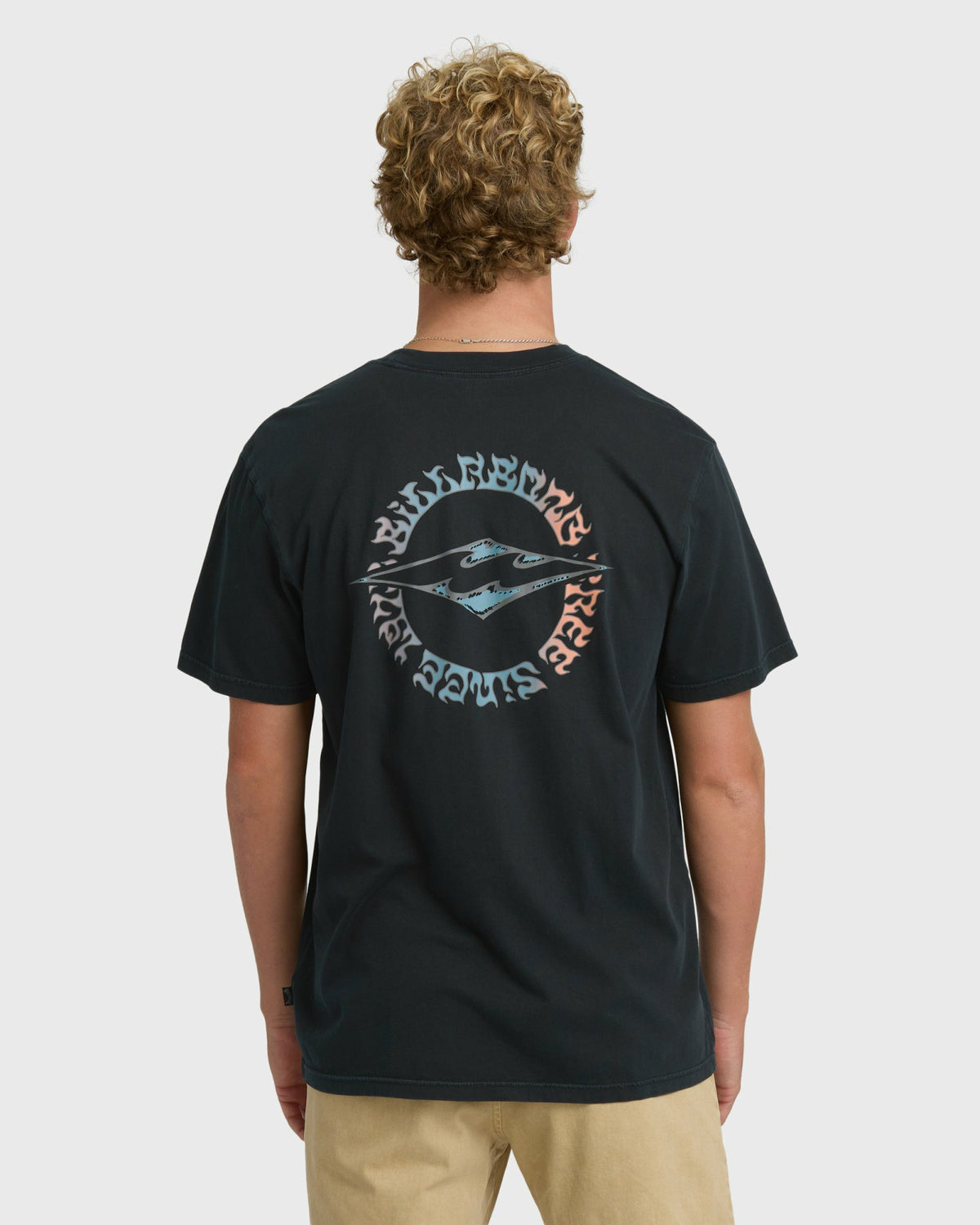 Billabong Men's Hollow Diamond Wave Washed Premium Short Sleeve T-Shirt - Black