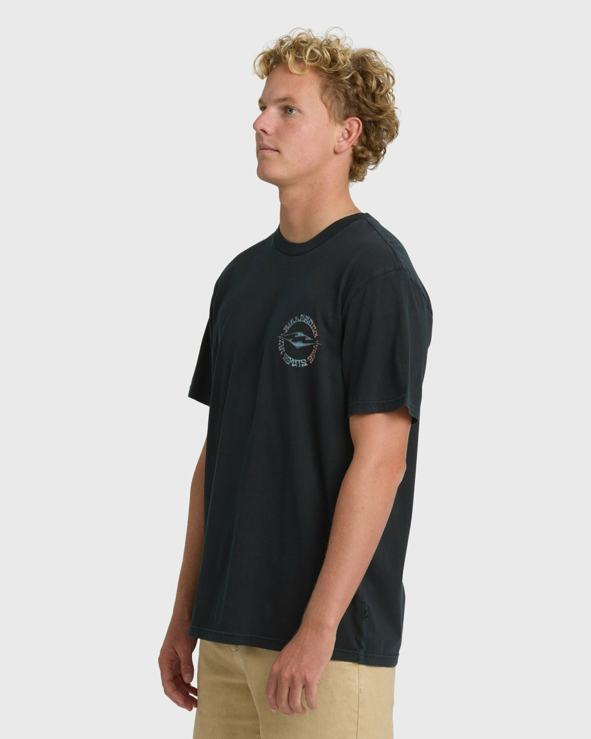 Billabong Men's Hollow Diamond Wave Washed Premium Short Sleeve T-Shirt - Black