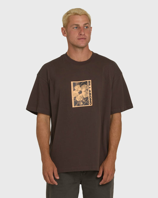 Billabong Men's Link OG Short Sleeve Knit T-Shirt - Chocolate Brown