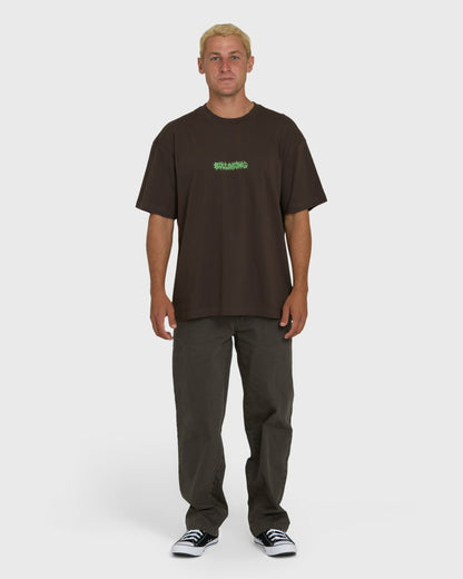 Billabong Men's Marrow OG Short Sleeve Knit T-Shirt - Chocolate Brown