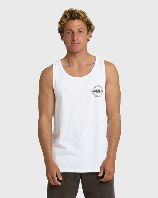 Billabong Men's Hollow Diamond Tank - White