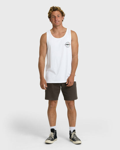 Billabong Men's Hollow Diamond Tank - White