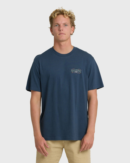 Billabong Men's Heritage Arch Premium Short Sleeve T-Shirt - Dark Denim