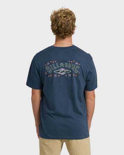 Billabong Men's Heritage Arch Premium Short Sleeve T-Shirt - Dark Denim