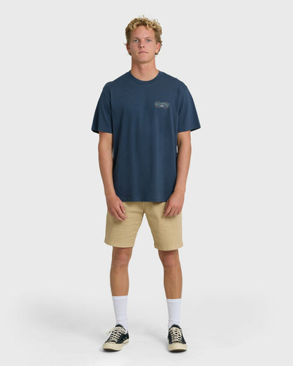 Billabong Men's Heritage Arch Premium Short Sleeve T-Shirt - Dark Denim
