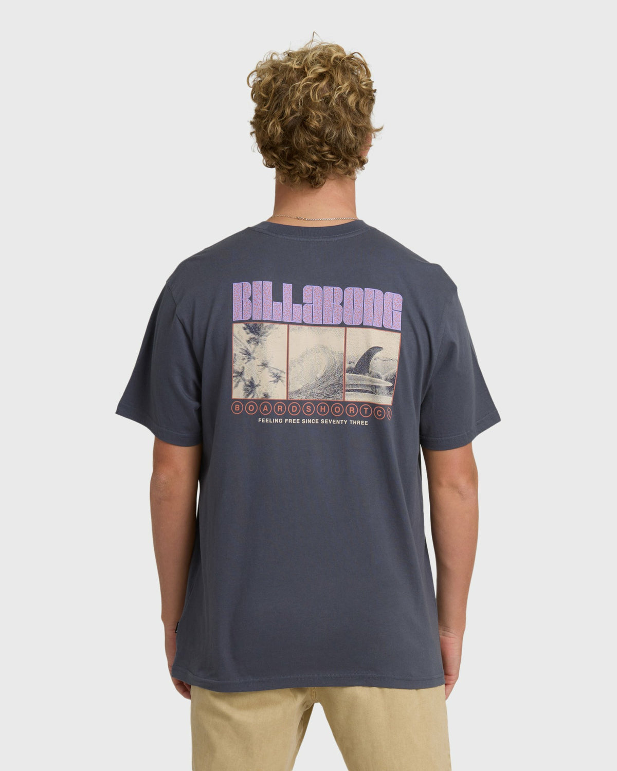 Billabong Men's Broadsheet Premium Short Sleeve T-Shirt - Graystone