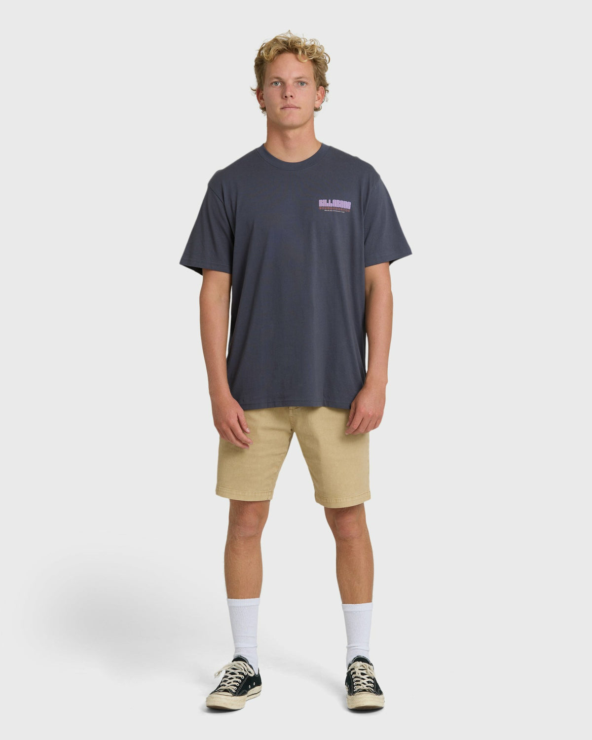 Billabong Men's Broadsheet Premium Short Sleeve T-Shirt - Graystone