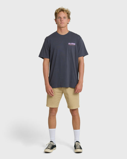 Billabong Men's Broadsheet Premium Short Sleeve T-Shirt - Graystone