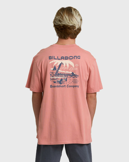 Billabong Men's Tailgating Premium Short Sleeve T-Shirt - Ash Rose