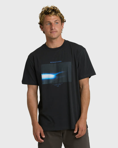Billabong Men's Night Surf Premium Short Sleeve T-Shirt - Black Vintage