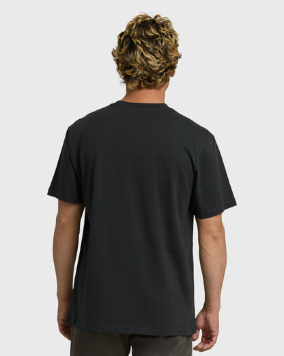 Billabong Men's Night Surf Premium Short Sleeve T-Shirt - Black Vintage