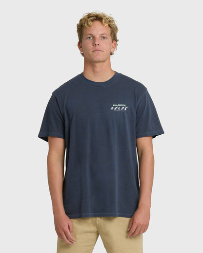 Billabong Men's Choices Wave Washed Premium Short Sleeve T-Shirt - Graystone