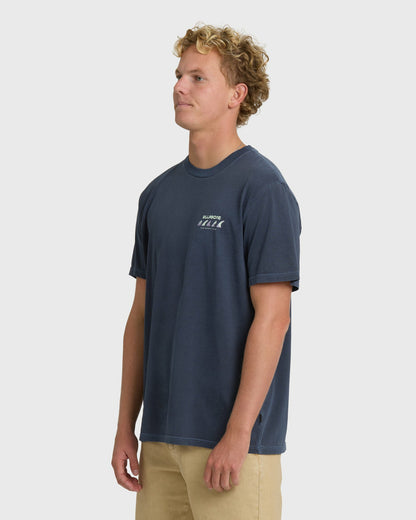 Billabong Men's Choices Wave Washed Premium Short Sleeve T-Shirt - Graystone