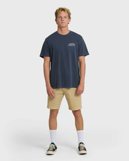 Billabong Men's Choices Wave Washed Premium Short Sleeve T-Shirt - Graystone