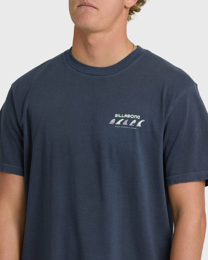 Billabong Men's Choices Wave Washed Premium Short Sleeve T-Shirt - Graystone