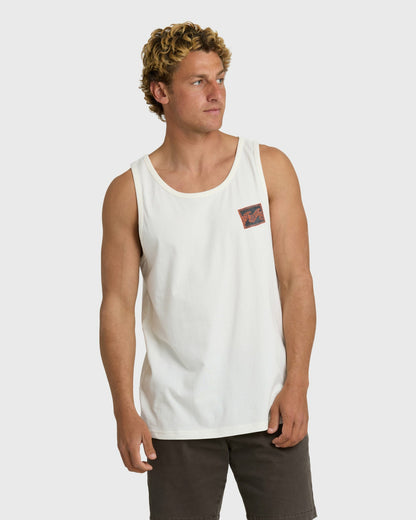Billabong Men's Crayon Wave Tank - Off White