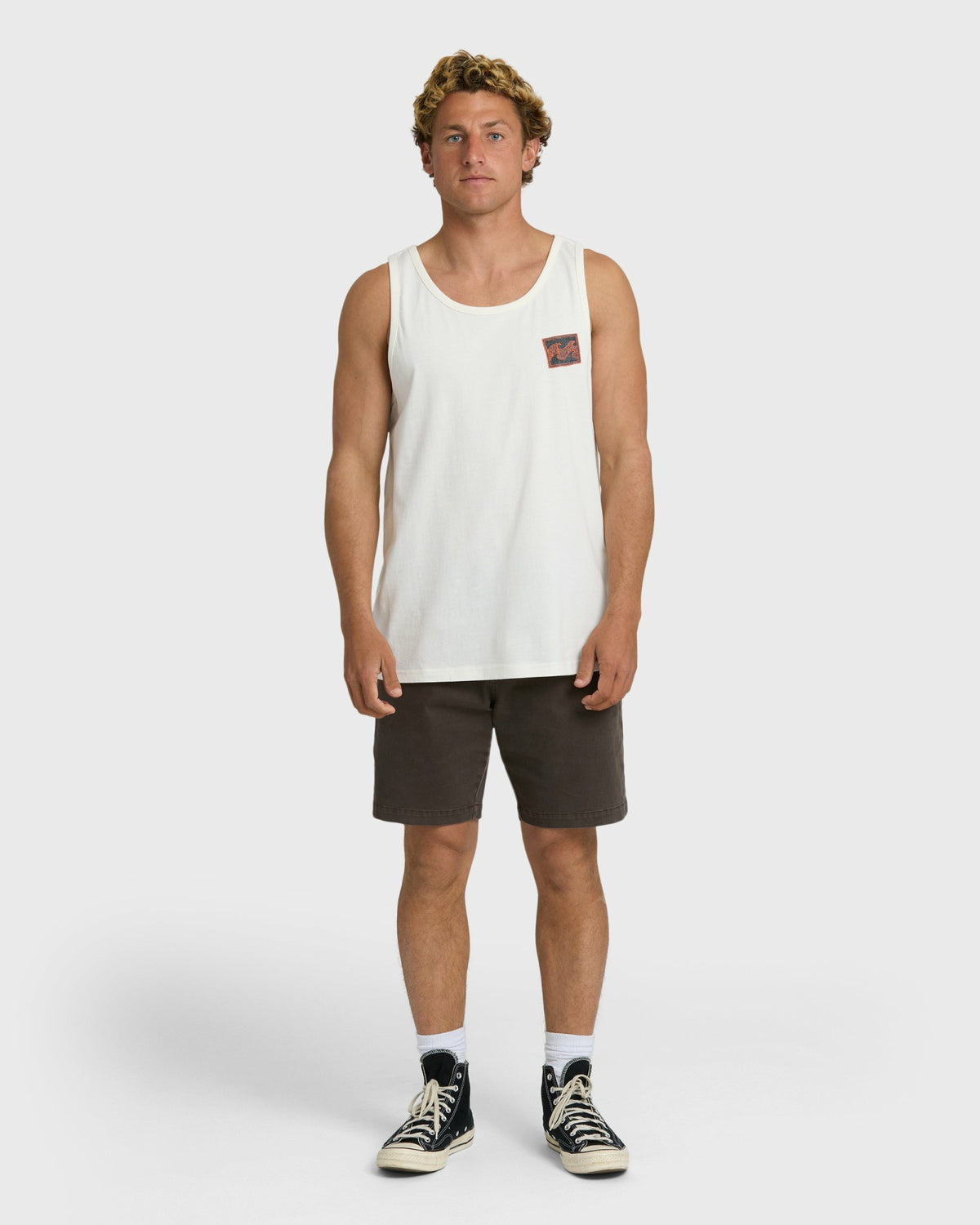 Billabong Men's Crayon Wave Tank - Off White