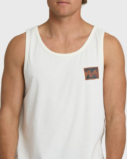 Billabong Men's Crayon Wave Tank - Off White