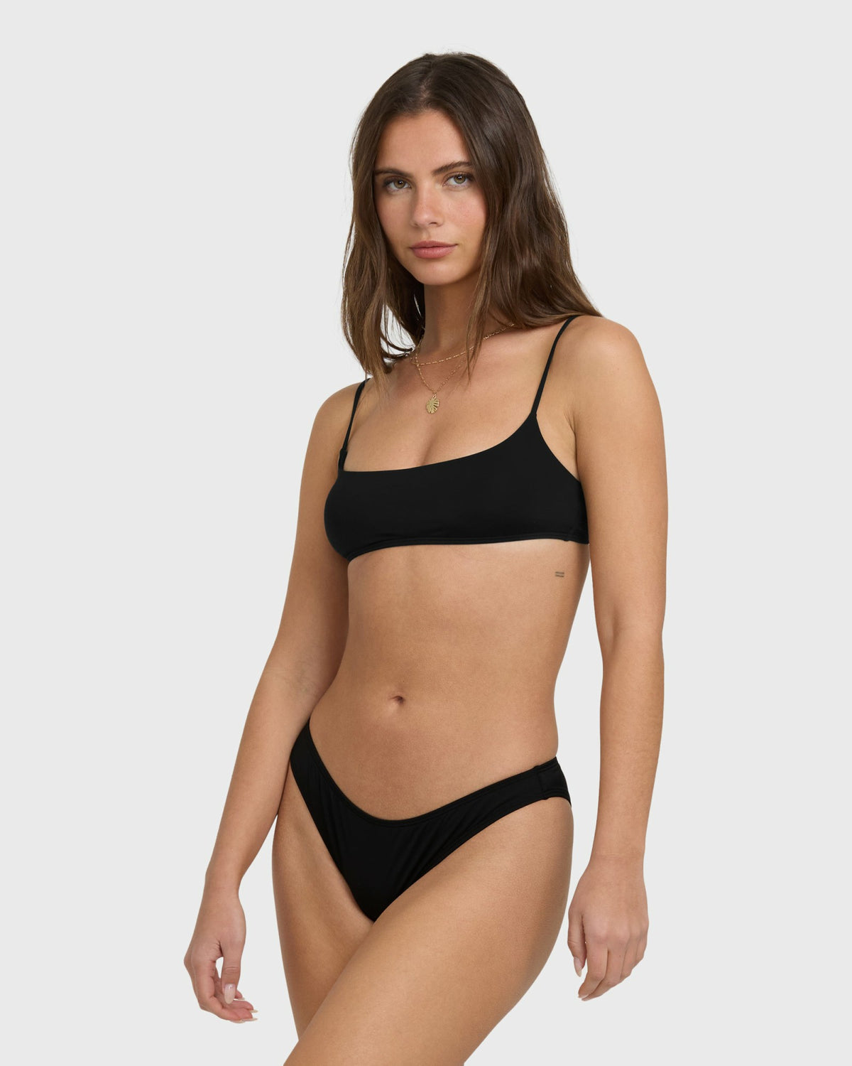 Billabong Women's Sol Searcher Jaclyn Crop Bikini Top - Black Pebble